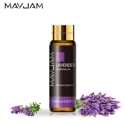 MAYJAM Lavender Jasmine Eucalyptus Vanilla Sandalwood Mint 10ml Natural Plant Essential Oil with Dropper For Diffuser Humidifier