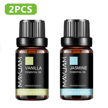 MAYJAM Essential Oil Citronella Jasmine Eucalyptus Sweet Orange Lemongrass Grapefruit Black Pepper Cajeput Cypress Ginger Scents
