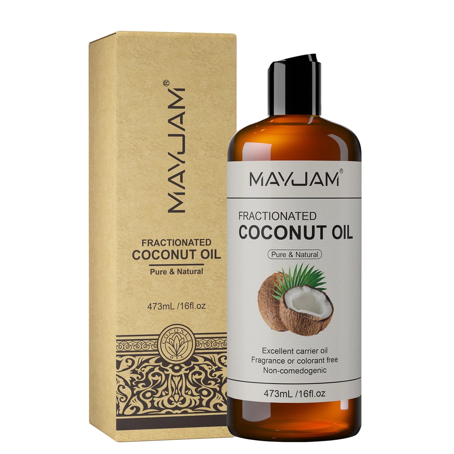 MAYJAM Jojoba Grapeseed Castor Vegetable Glycerin Fractionated Coconut Oil Moisturizing Face Hair Skin Natural Base Carrier Oil