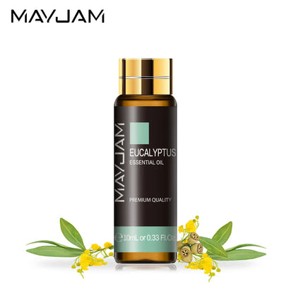 MAYJAM Lavender Jasmine Eucalyptus Vanilla Sandalwood Mint 10ml Natural Plant Essential Oil with Dropper For Diffuser Humidifier