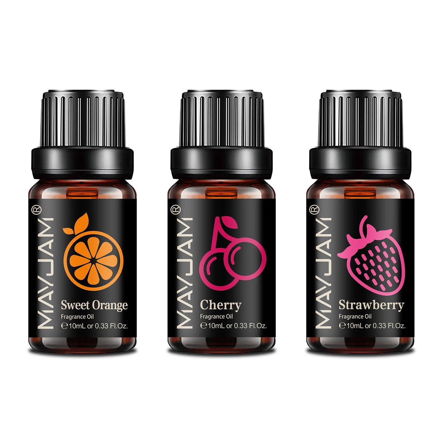 MAYJAM Fruit Essential Oil 10ml Cherry Banana Papaya Grape Litchi Guava Kiwifruit Pear Fig Fragrance Oil for Diffuser Candle