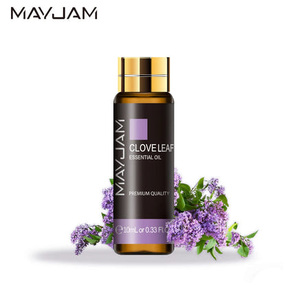 MAYJAM Lavender Jasmine Eucalyptus Vanilla Sandalwood Mint 10ml Natural Plant Essential Oil with Dropper For Diffuser Humidifier