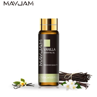 MAYJAM Lavender Jasmine Eucalyptus Vanilla Sandalwood Mint 10ml Natural Plant Essential Oil with Dropper For Diffuser Humidifier