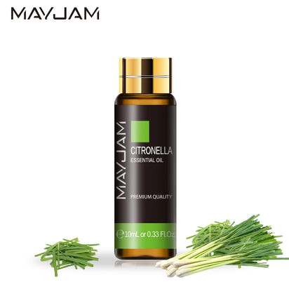 MAYJAM Lavender Jasmine Eucalyptus Vanilla Sandalwood Mint 10ml Natural Plant Essential Oil with Dropper For Diffuser Humidifier