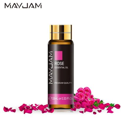 MAYJAM Lavender Jasmine Eucalyptus Vanilla Sandalwood Mint 10ml Natural Plant Essential Oil with Dropper For Diffuser Humidifier
