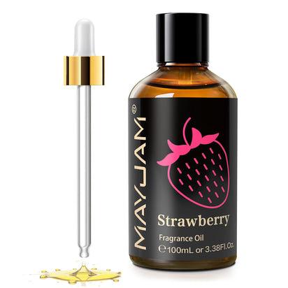 MAYJAM 100ml with Dropper Fruit Essential Oils Strawberry Watermelon Cherry Coconut Mango Fragrance Oil For Humidifier Diffuser