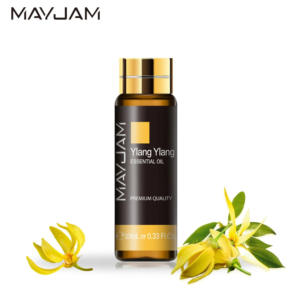 MAYJAM Lavender Jasmine Eucalyptus Vanilla Sandalwood Mint 10ml Natural Plant Essential Oil with Dropper For Diffuser Humidifier