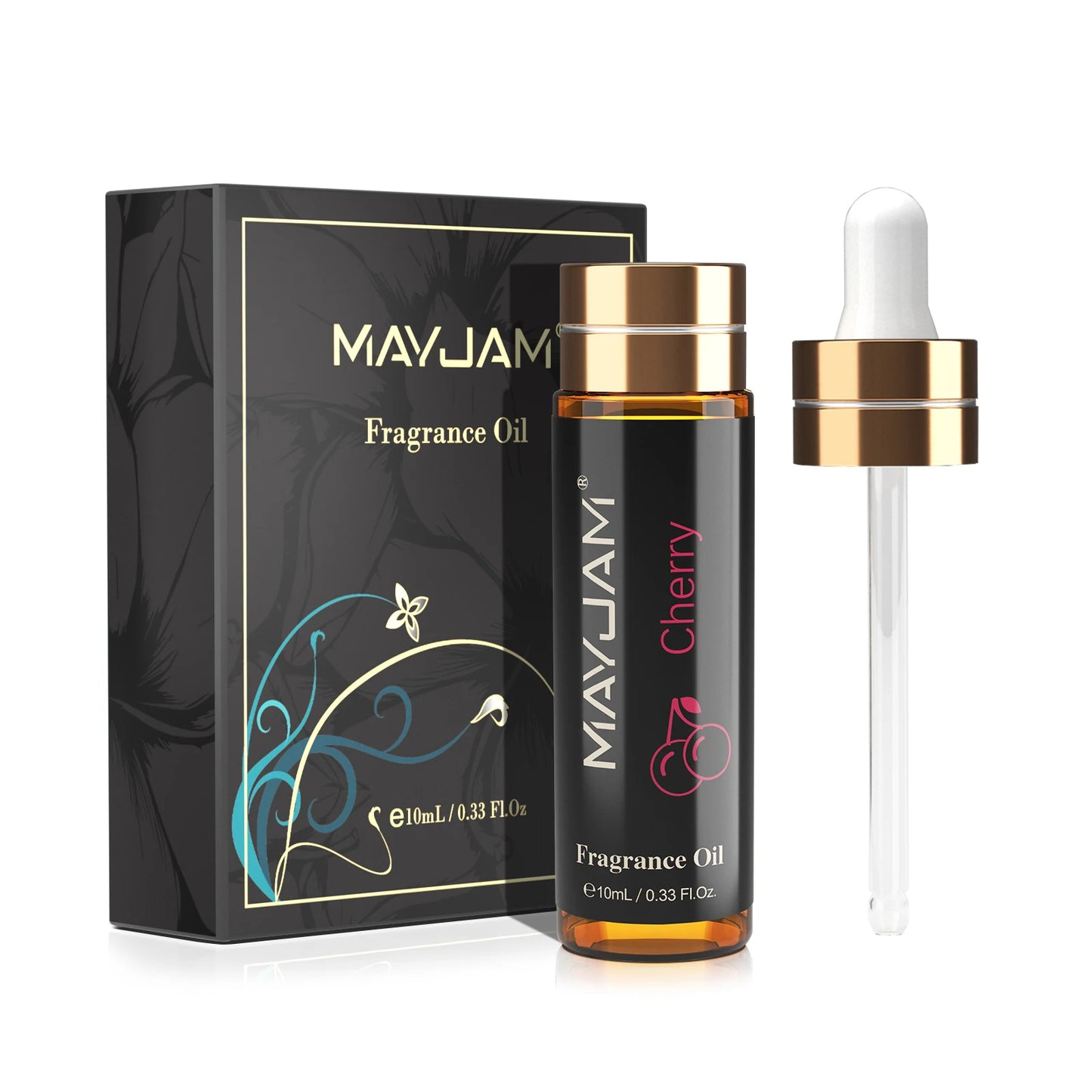 MAYJAM 10ml Fragrance Oil with Dropper Strawberry Coconut Cherry Orange Blossom Aroma Oil For Women and Men's