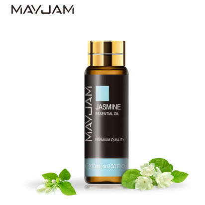 MAYJAM Lavender Jasmine Eucalyptus Vanilla Sandalwood Mint 10ml Natural Plant Essential Oil with Dropper For Diffuser Humidifier