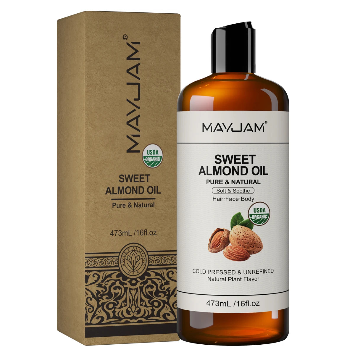 MAYJAM Jojoba Grapeseed Castor Vegetable Glycerin Fractionated Coconut Oil Moisturizing Face Hair Skin Natural Base Carrier Oil