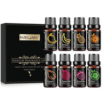 MAYJAM Fruit Essential Oil 10ml Cherry Banana Papaya Grape Litchi Guava Kiwifruit Pear Fig Fragrance Oil for Diffuser Candle