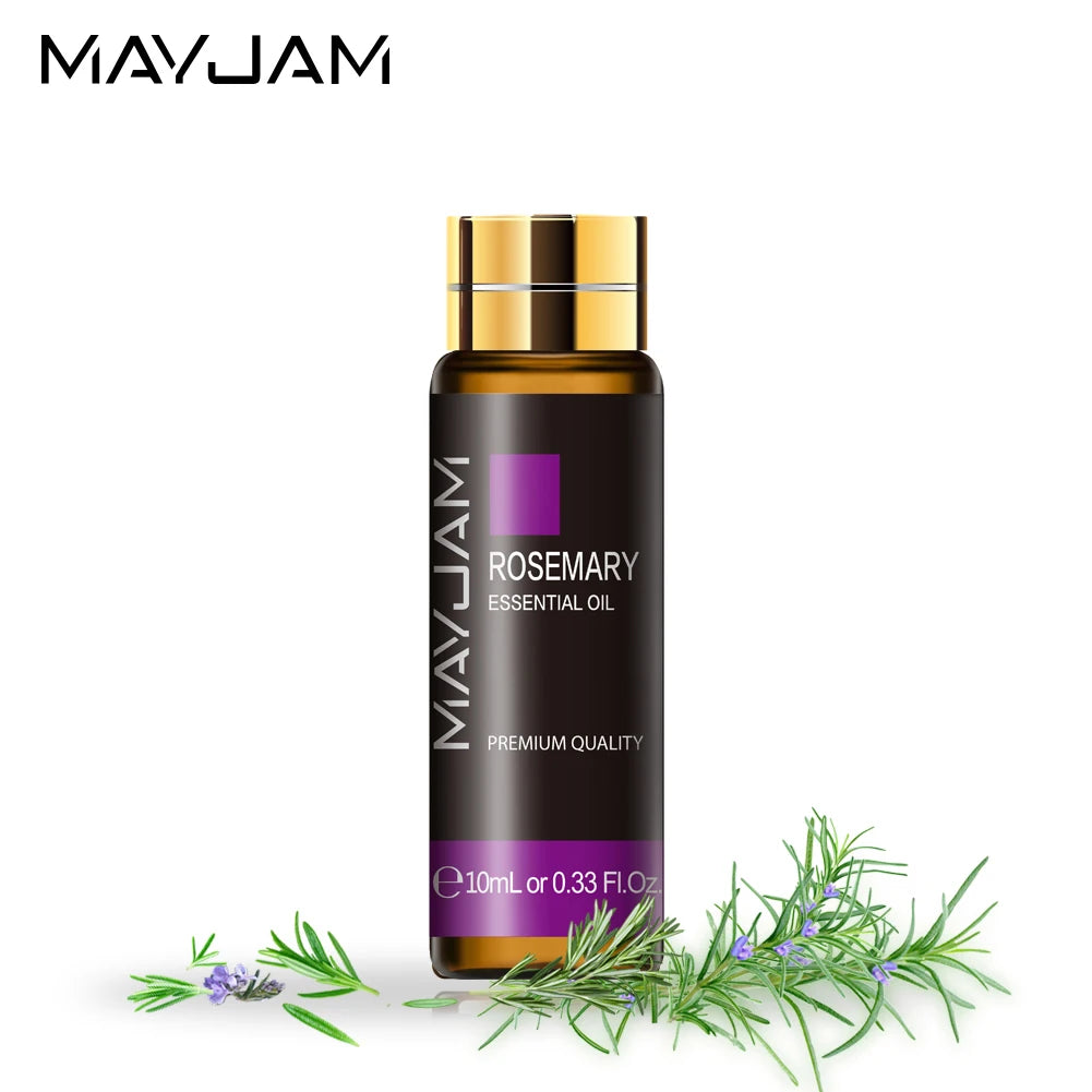 MAYJAM Lavender Jasmine Eucalyptus Vanilla Sandalwood Mint 10ml Natural Plant Essential Oil with Dropper For Diffuser Humidifier