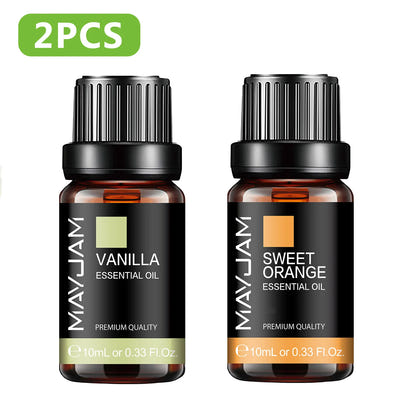 MAYJAM Essential Oil Citronella Jasmine Eucalyptus Sweet Orange Lemongrass Grapefruit Black Pepper Cajeput Cypress Ginger Scents